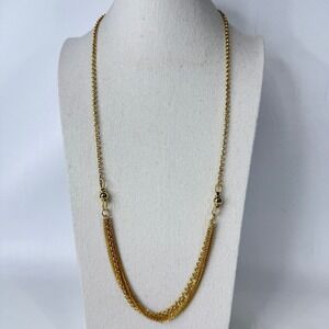 Lady Remington Multi‎ Strand Chain Statement Necklace Gold Tone Vintage Classic